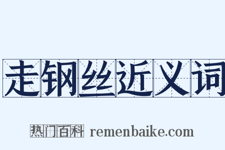 走钢丝近义词是什么意思的图片